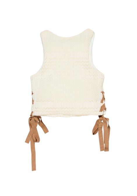 Top con lacci Lù-Lù BY MISS GRANT | LL4264LATTE